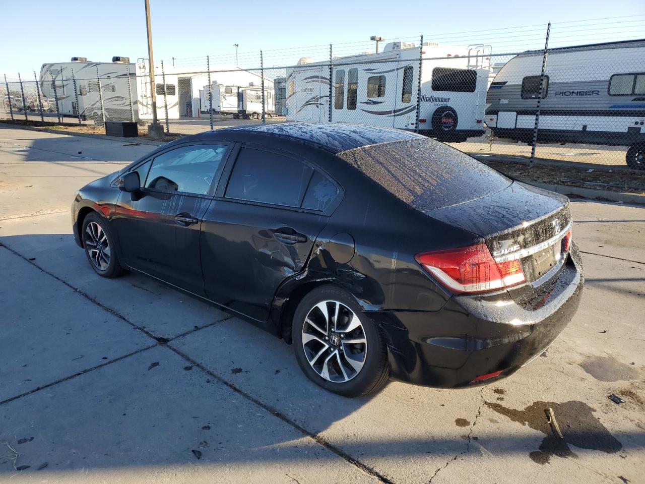 2013 Honda Civic VIN 2HGFB2F8XDH532016 Copart auction photo, rear end / side damage thumbnail 2