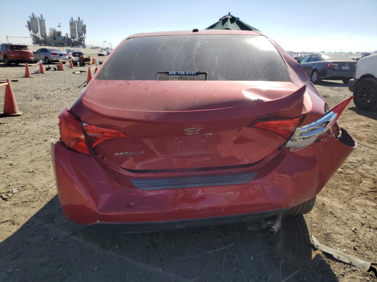 2017 Toyota Corolla VIN 5YFBURHE3HP589872 Copart auction photo, rear end damage thumbnail 6