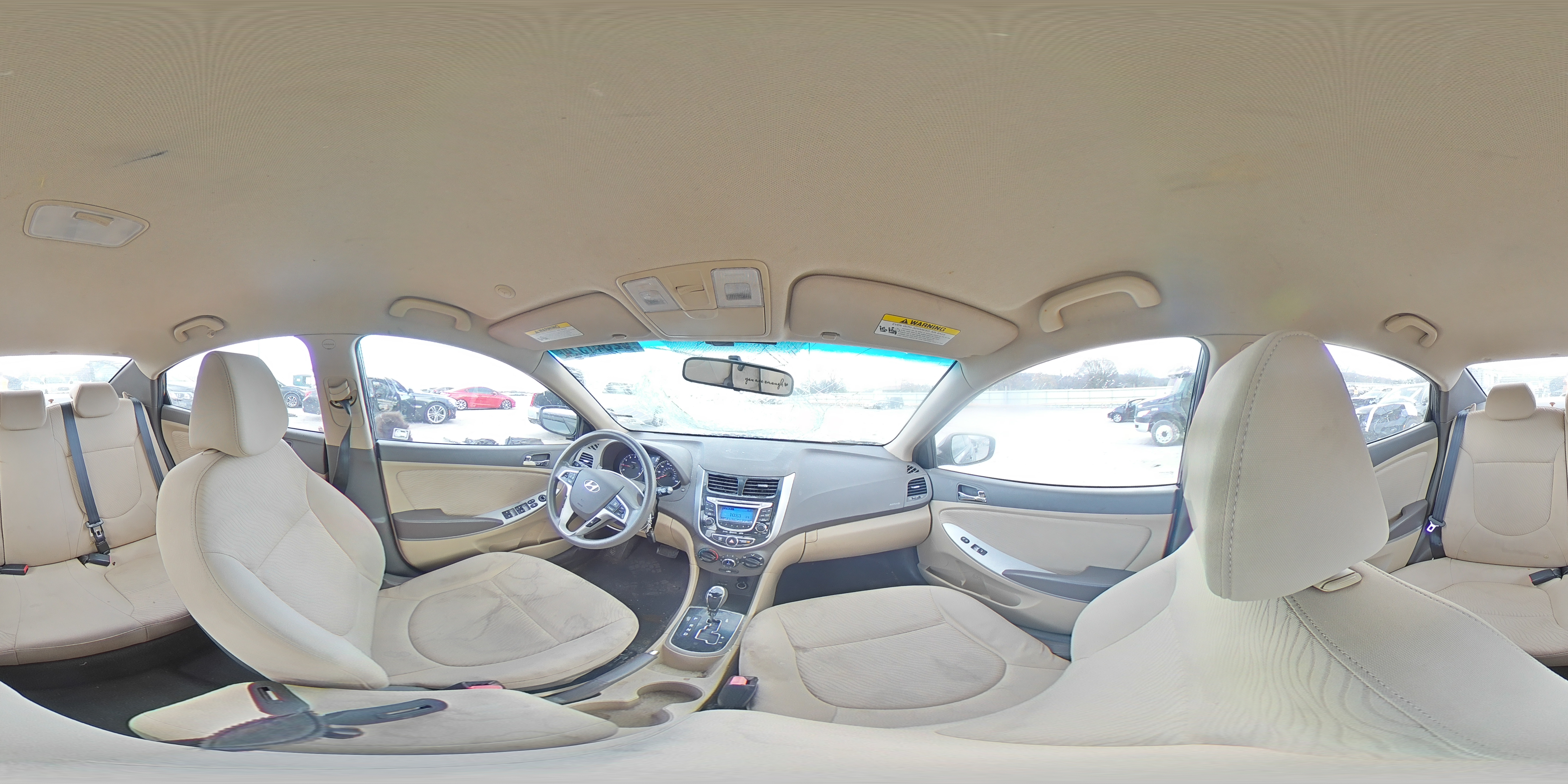 2013 Hyundai Accent VIN KMHCU4AE8DU302701 Copart auction photo, all over damage thumbnail 12