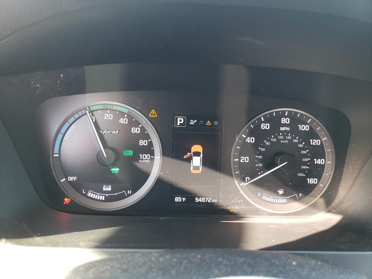 2017 Hyundai Sonata VIN KMHE34L16HA057586 Copart auction photo, front end / side damage thumbnail 9