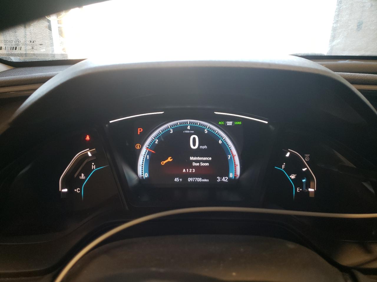 2019 Honda Civic VIN 2HGFC2F63KH600620 Copart auction photo, rear end damage thumbnail 9