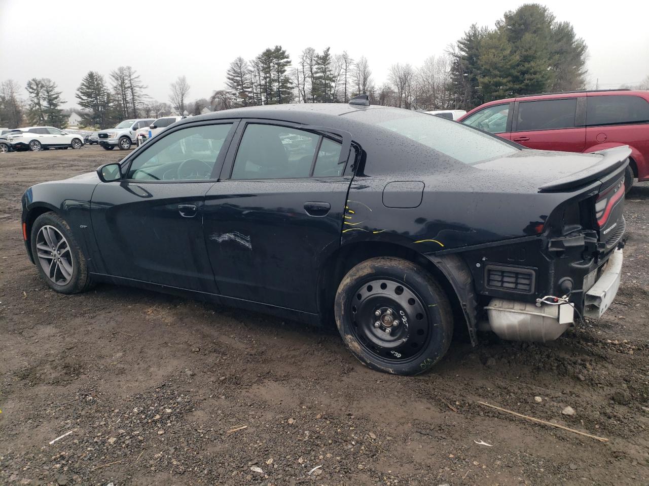 2018 Dodge Charger VIN 2C3CDXJG3JH171137 Copart auction photo, rear end / side damage thumbnail 2