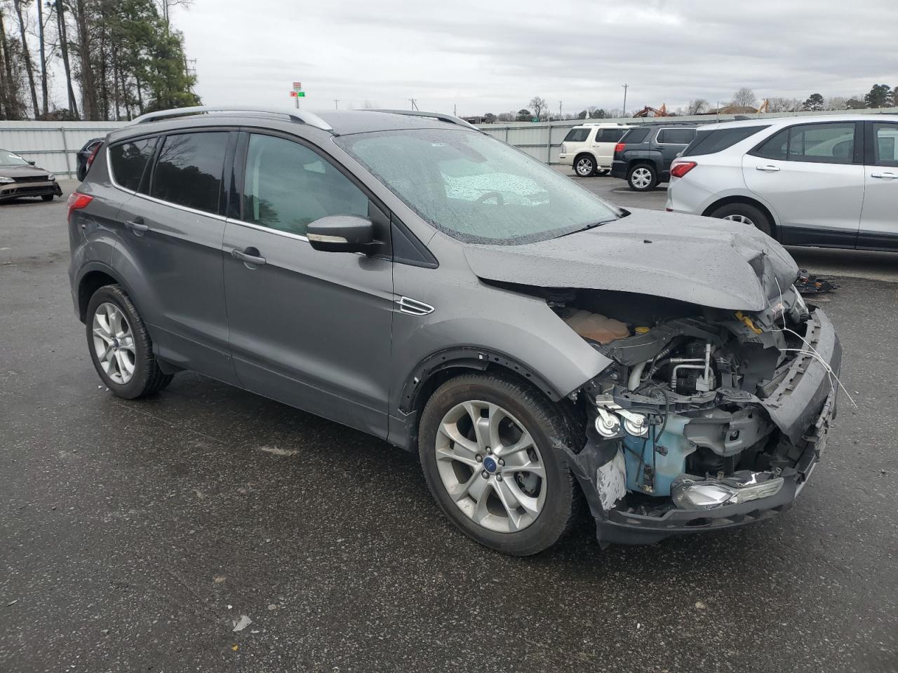2014 Ford Escape VIN 1FMCU0J90EUC34553 Copart auction photo, front end damage thumbnail 4