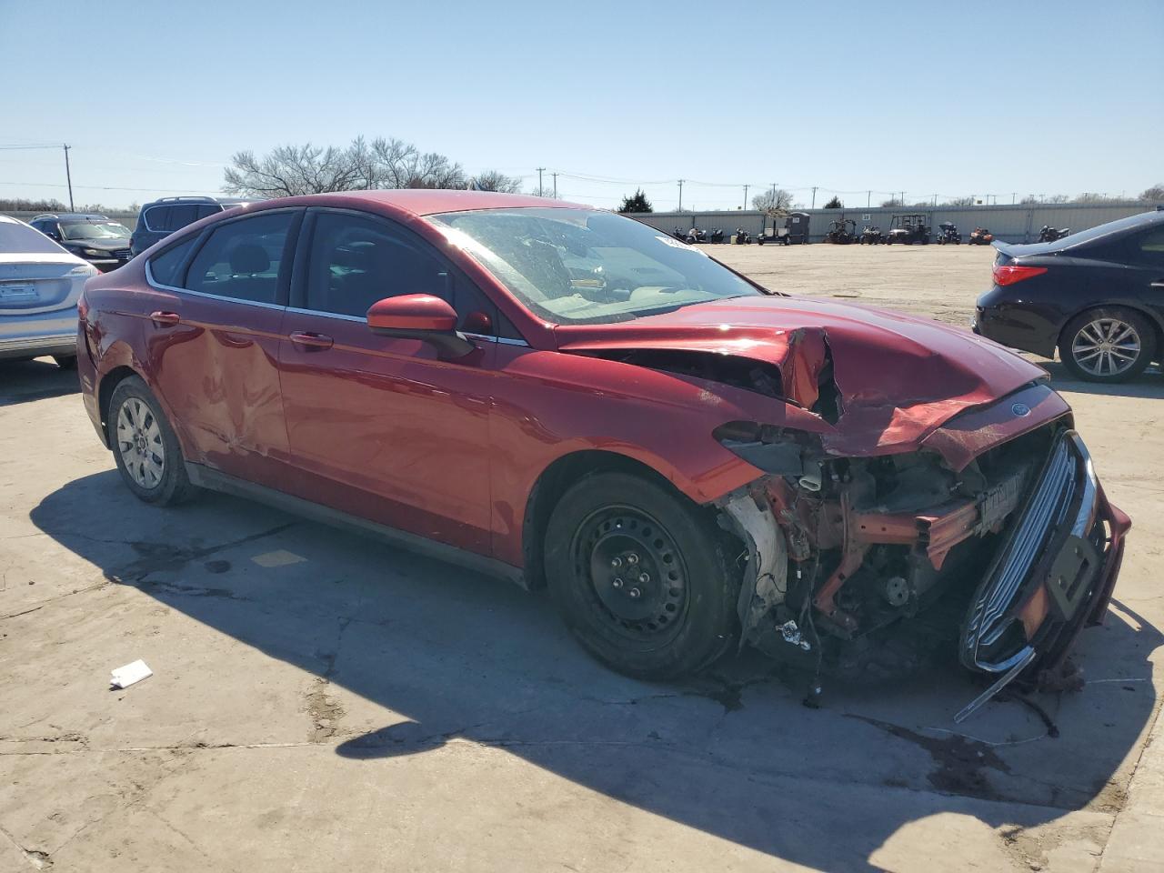 2014 Ford Fusion VIN 3FA6P0G76ER254799 Copart auction photo, front end / hail damage thumbnail 4