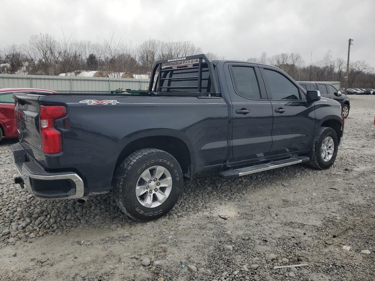 2022 Chevrolet Silverado VIN 1GCVDDET3NZ584353 Copart auction photo, rear end / side damage thumbnail 3
