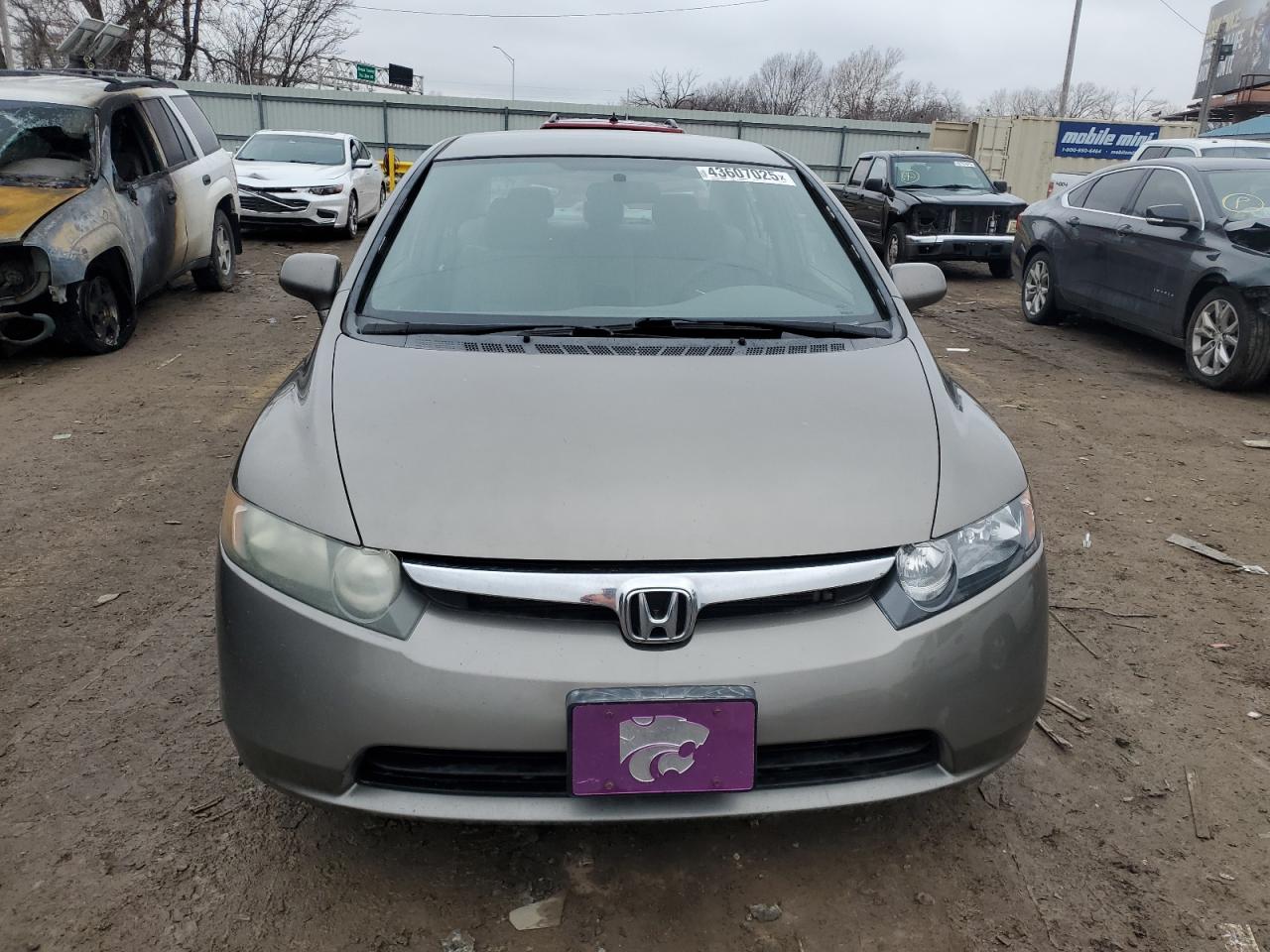 2008 Honda Civic VIN 2HGFA16548H352815 Copart auction photo, rear end damage thumbnail 5