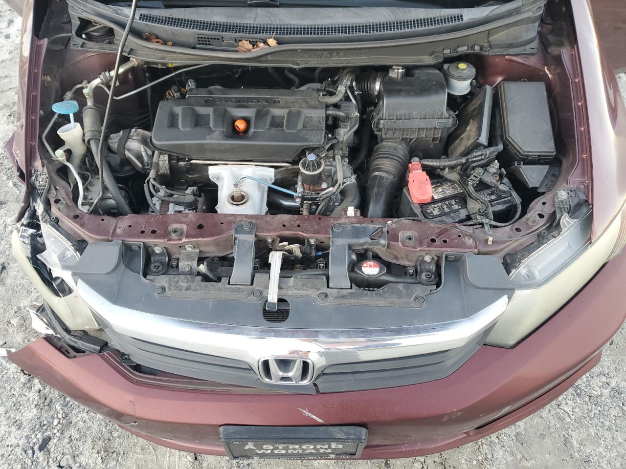 2012 Honda Civic VIN 19XFB2F87CE110519 Copart auction photo, all over damage thumbnail 11