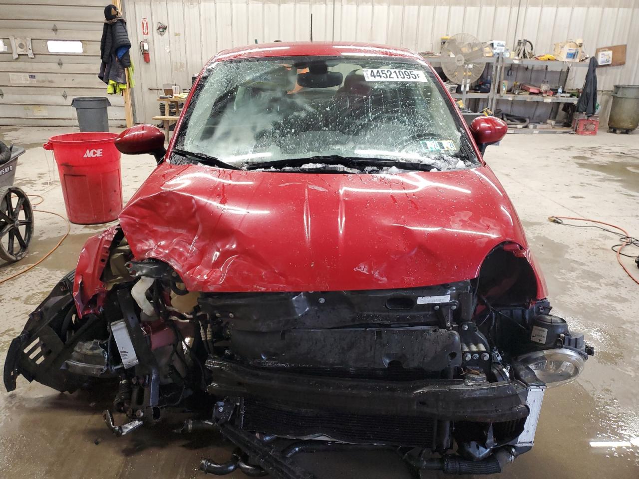 2019 Fiat 500 VIN 3C3CFFKH5KT680280 Copart auction photo, front end / side damage thumbnail 5