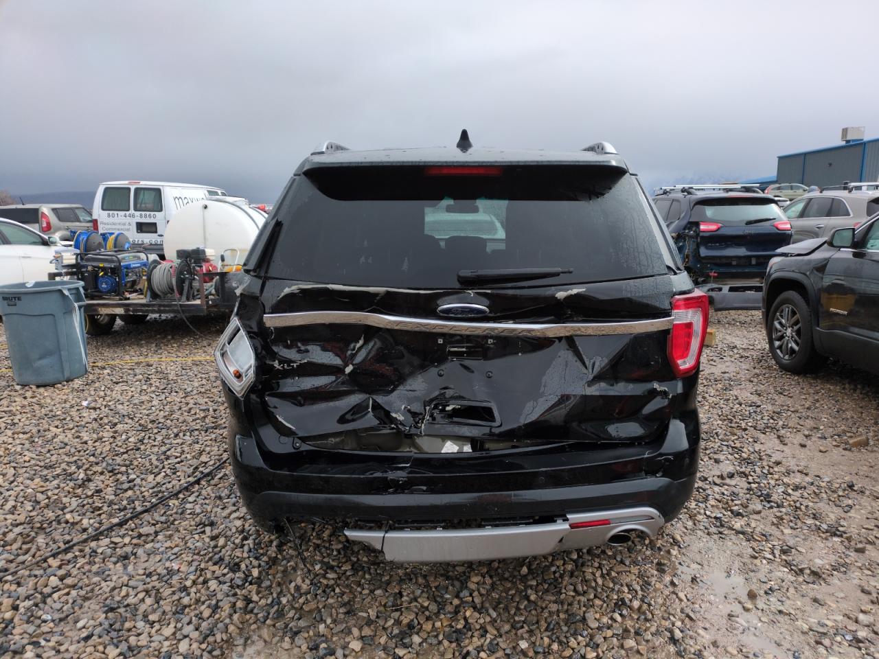 2016 Ford Explorer VIN 1FM5K7D81GGA07612 Copart auction photo, rear end / side damage thumbnail 6