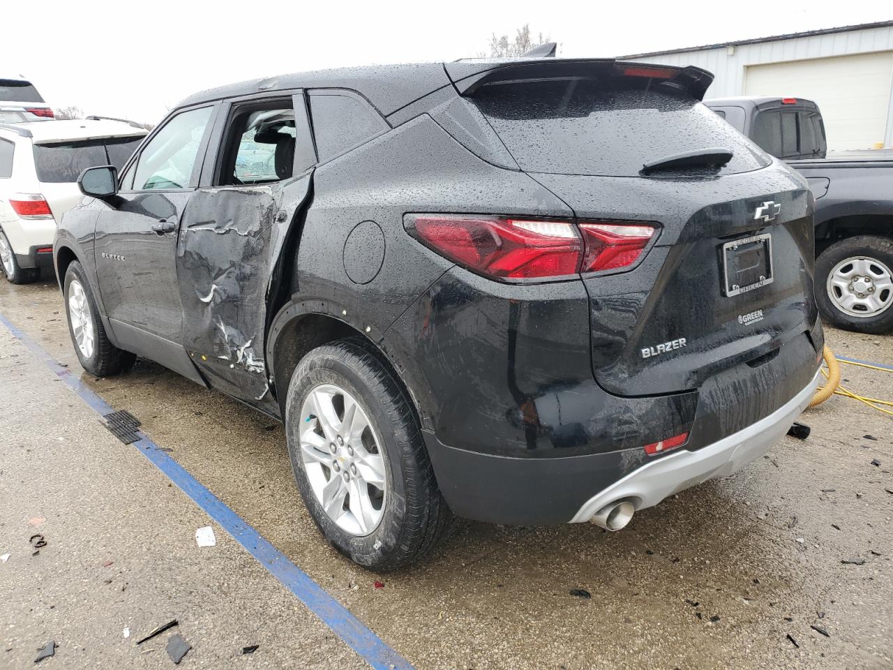 2021 Chevrolet Blazer VIN 3GNKBCRSXMS573857 Copart auction photo, side damage thumbnail 2