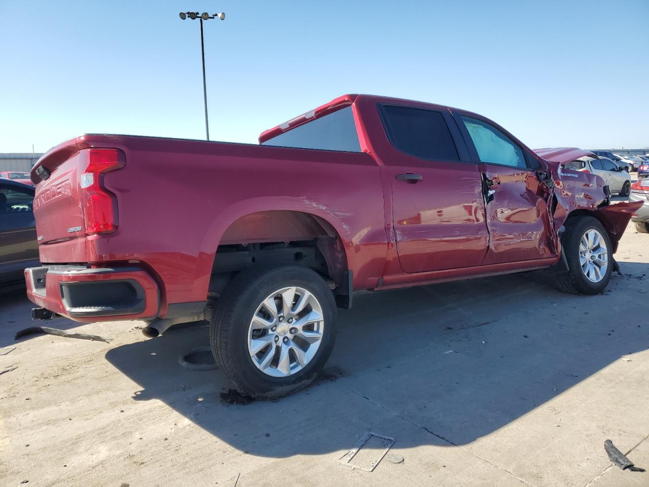 2020 Chevrolet Silverado VIN 1GCPWBEK7LZ298145 Copart auction photo, front end / hail damage thumbnail 3