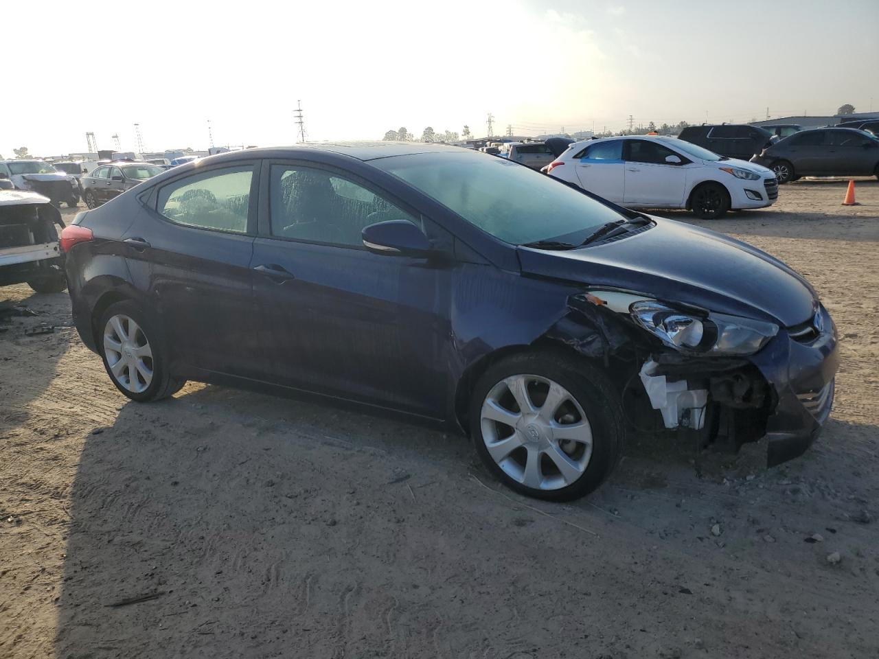 2013 Hyundai Elantra VIN 5NPDH4AE5DH232677 Copart auction photo, front end / rear end damage thumbnail 4
