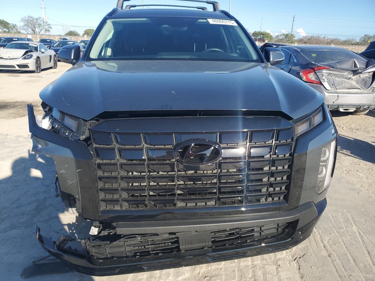 2024 Hyundai Palisade VIN KM8R34GE6RU793250 Copart auction photo, front end / side damage thumbnail 5