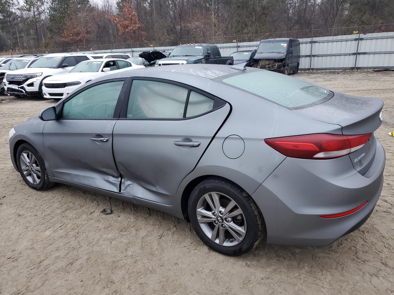 2018 Hyundai Elantra VIN KMHD84LF4JU577704 Copart auction photo, side damage thumbnail 2