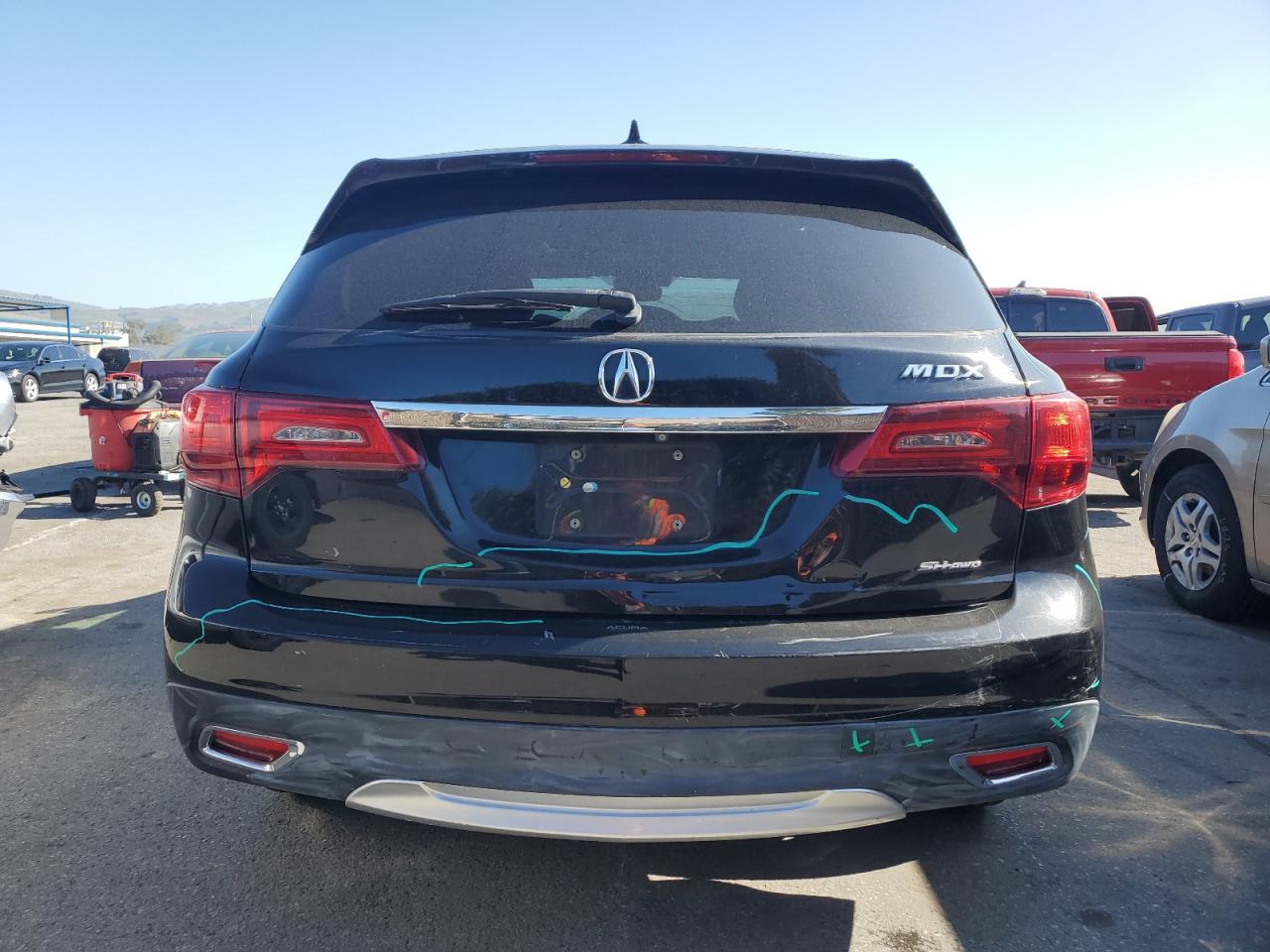 2016 Acura MDX VIN 5FRYD4H67GB028475 Copart auction photo, all over damage thumbnail 6