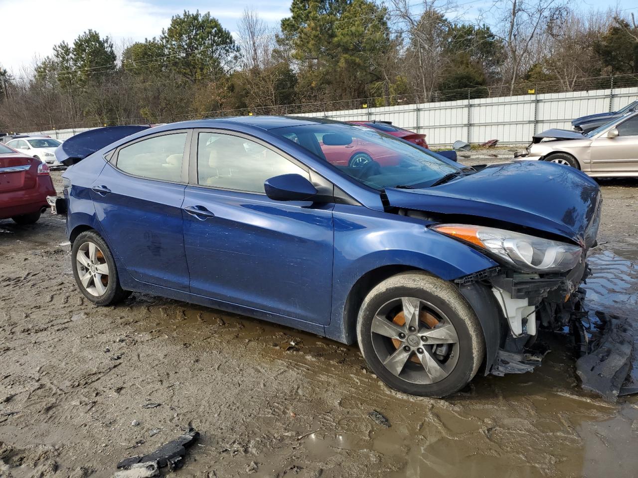 2013 Hyundai Elantra VIN KMHDH4AE1DU718243 Copart auction photo, front end / rear end damage thumbnail 4