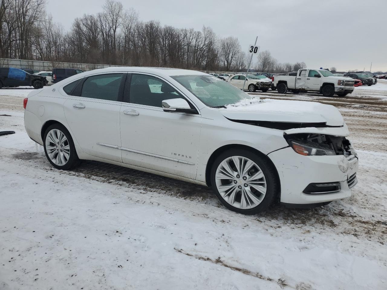 2017 Chevrolet Impala VIN 2G1145S32H9190293 Copart auction photo, front end / side damage thumbnail 4