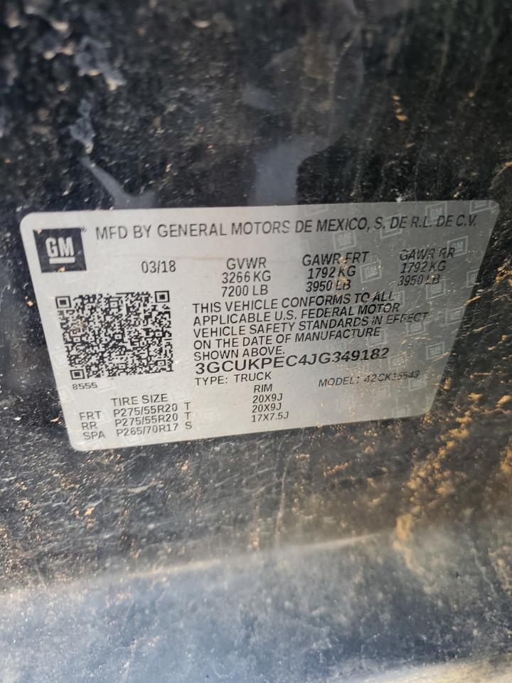 2018 Chevrolet Silverado VIN 3GCUKPEC4JG349182 Copart auction photo, front end damage thumbnail 12