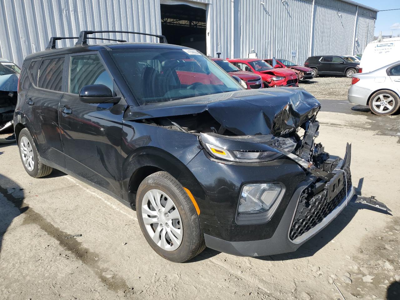 2022 KIA Soul VIN KNDJ23AU4N7178218 Copart auction photo, front end / side damage thumbnail 4