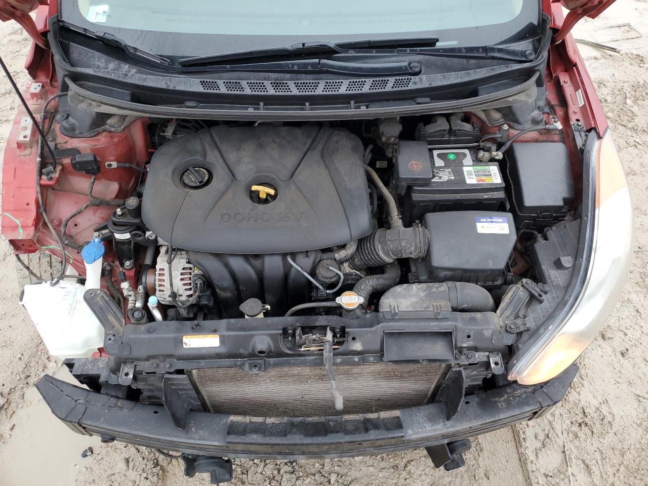 2012 Hyundai Elantra VIN KMHDH4AE6CU199012 Copart auction photo, front end damage thumbnail 11
