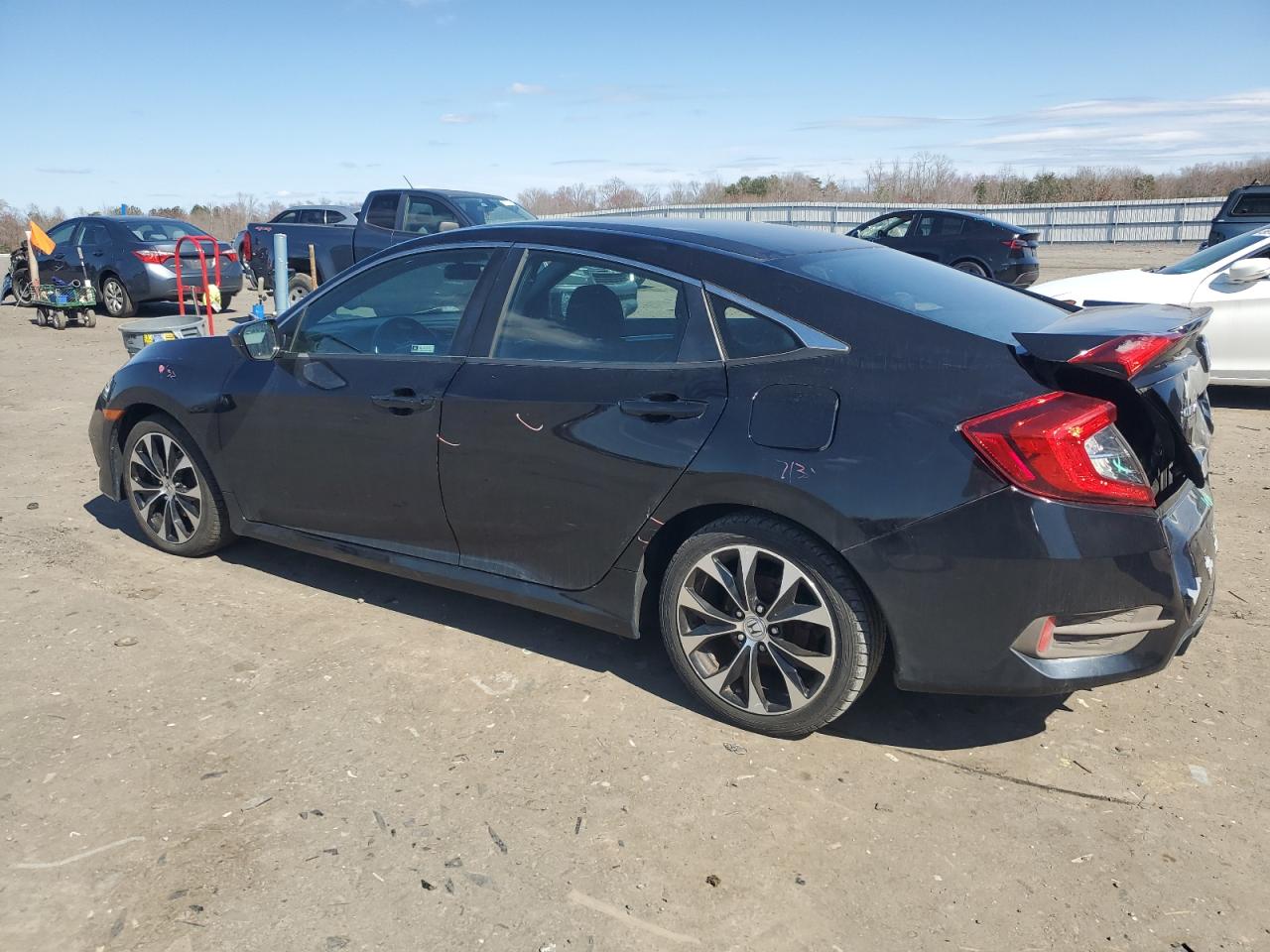 2020 Honda Civic VIN 2HGFC2F80LH516550 Copart auction photo, rear end / minor dent/scratches damage thumbnail 2