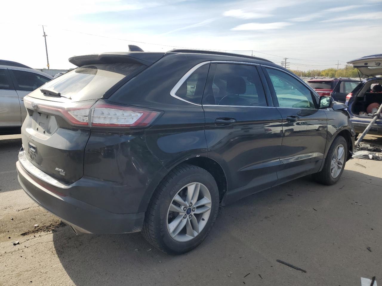 2015 Ford Edge VIN 2FMTK4J80FBB22900 Copart auction photo, front end / rear end damage thumbnail 3