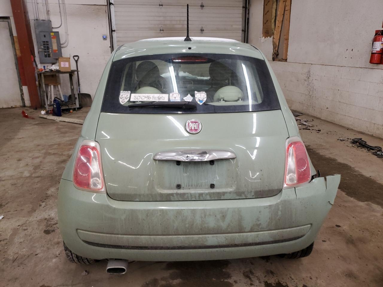 2015 Fiat 500 VIN 3C3CFFARXFT528155 Copart auction photo, rear end / side damage thumbnail 6