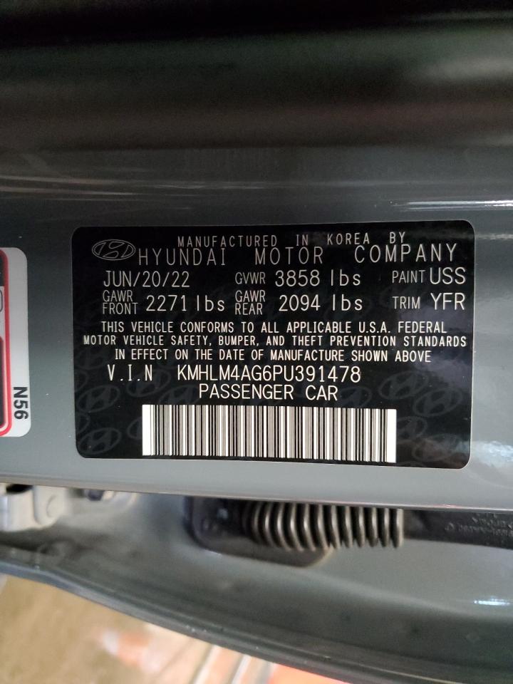 2023 Hyundai Elantra VIN KMHLM4AG6PU391478 Copart auction photo, rear end damage thumbnail 15