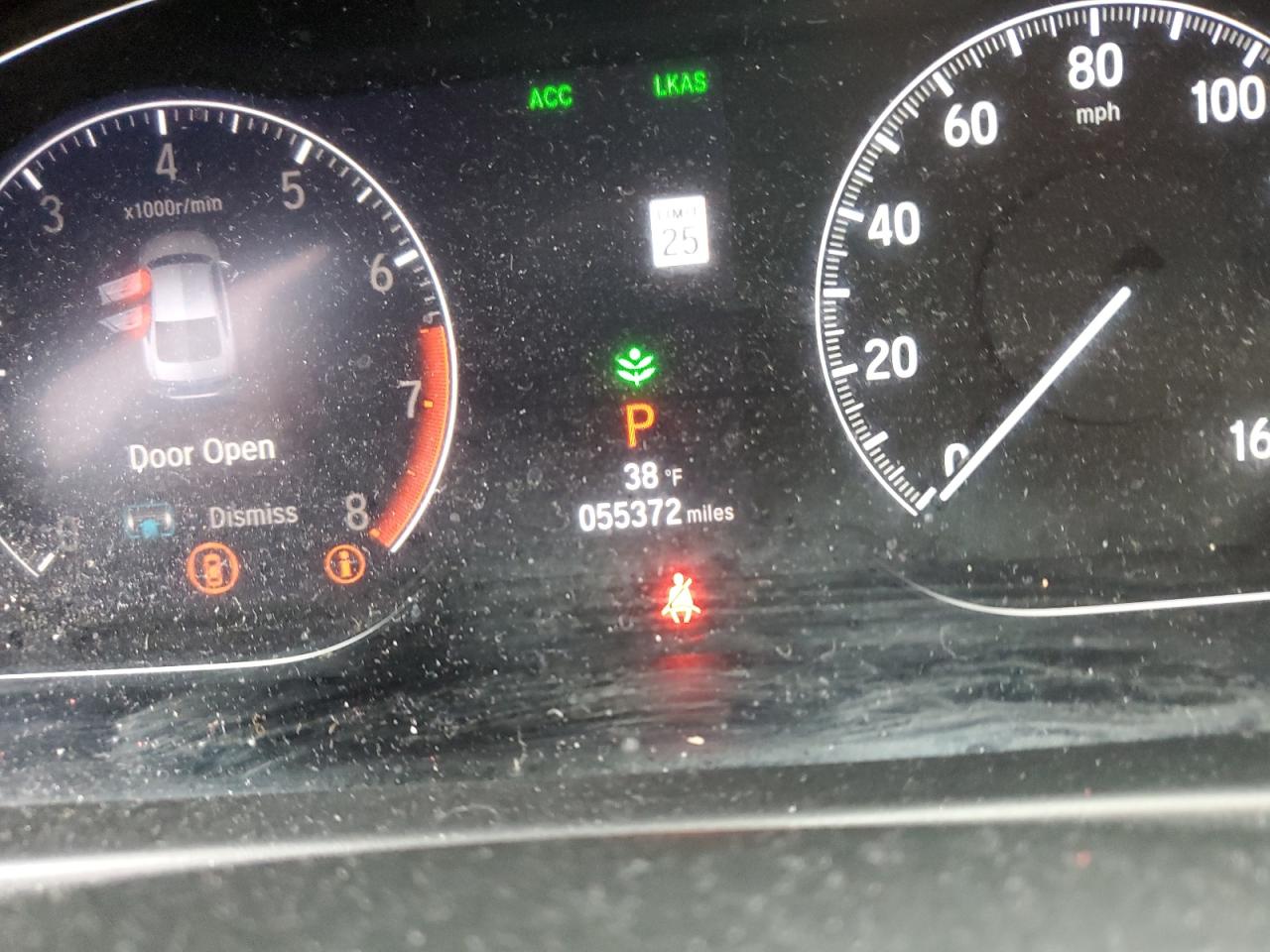 2020 Honda Accord VIN 1HGCV1F41LA024466 Copart auction photo, front end / side damage thumbnail 9
