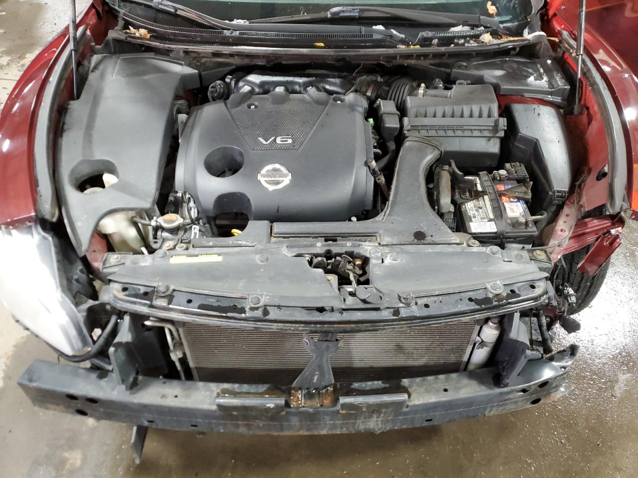 2010 Nissan Maxima VIN 1N4AA5AP0AC817436 Copart auction photo, front end / side damage thumbnail 11