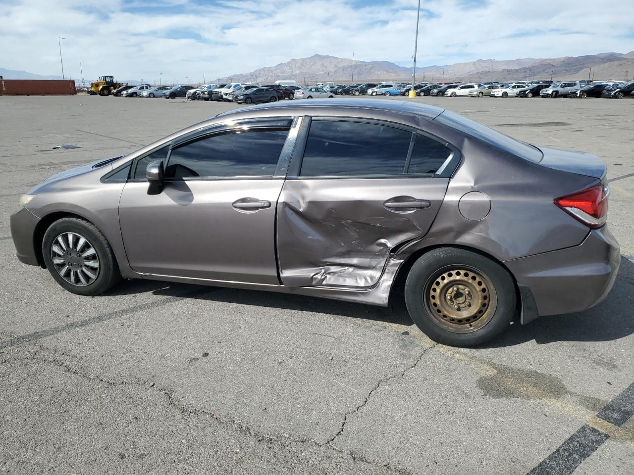 2015 Honda Civic VIN 19XFB2F51FE236868 Copart auction photo, side / rear end damage thumbnail 2