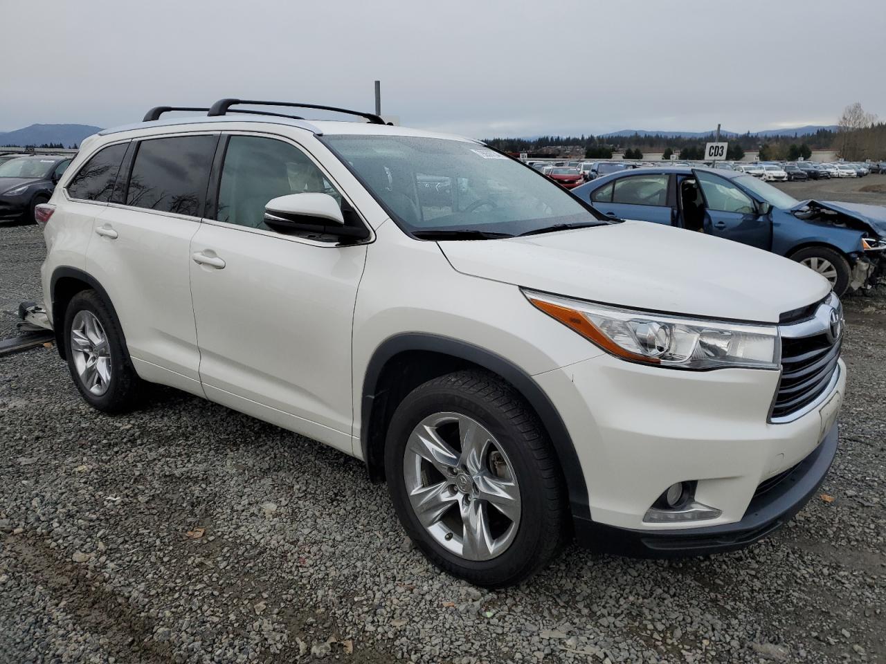 2014 Toyota Highlander VIN 5TDDKRFH3ES029042 Copart auction photo, side damage thumbnail 4