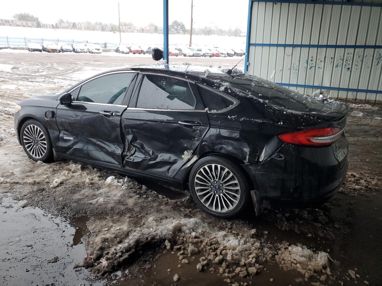2017 Ford Fusion VIN 3FA6P0SU8HR161915 Copart auction photo, side / rear end damage thumbnail 2