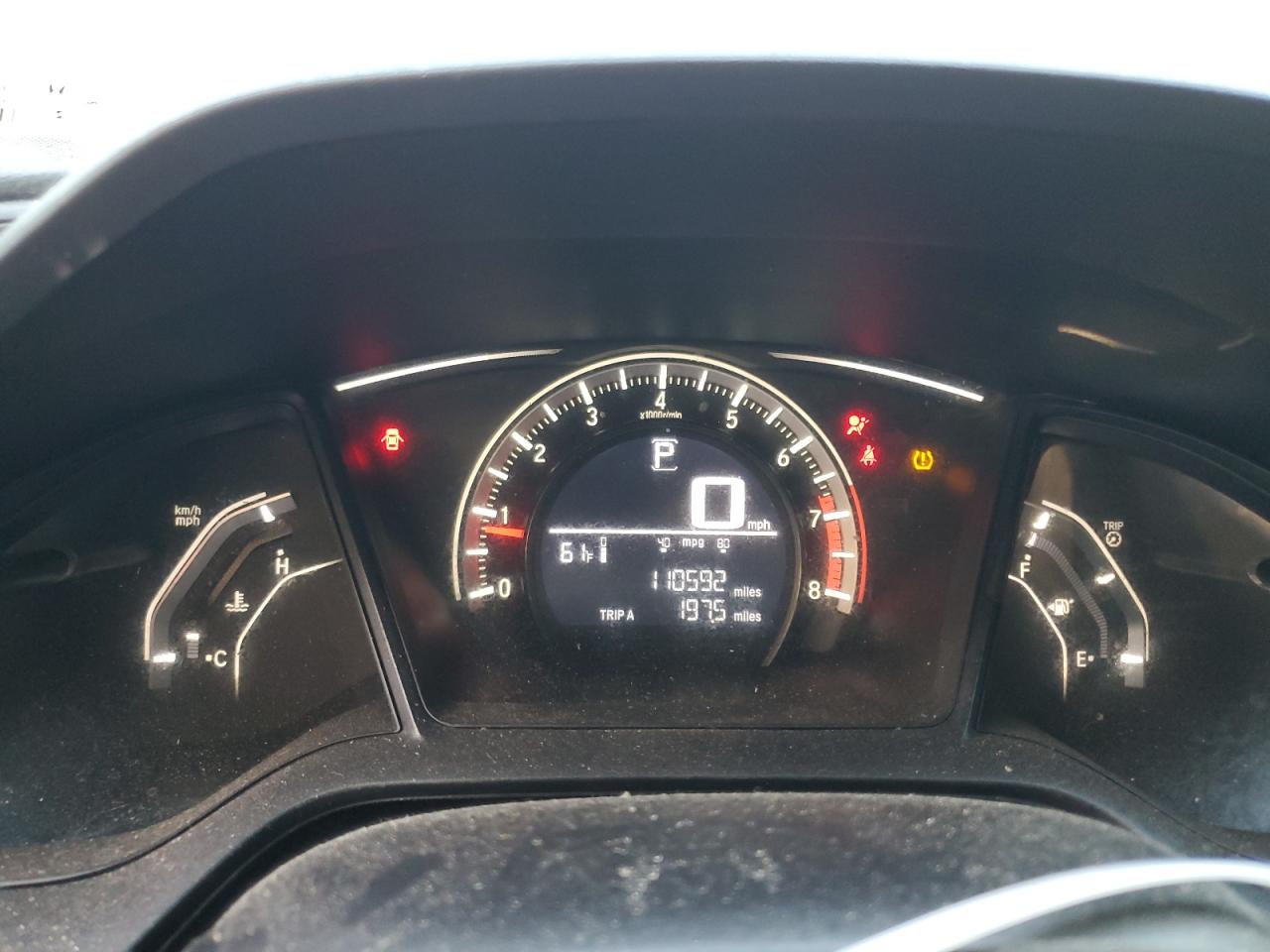 2016 Honda Civic VIN 19XFC2F52GE063246 Copart auction photo, front end damage thumbnail 9