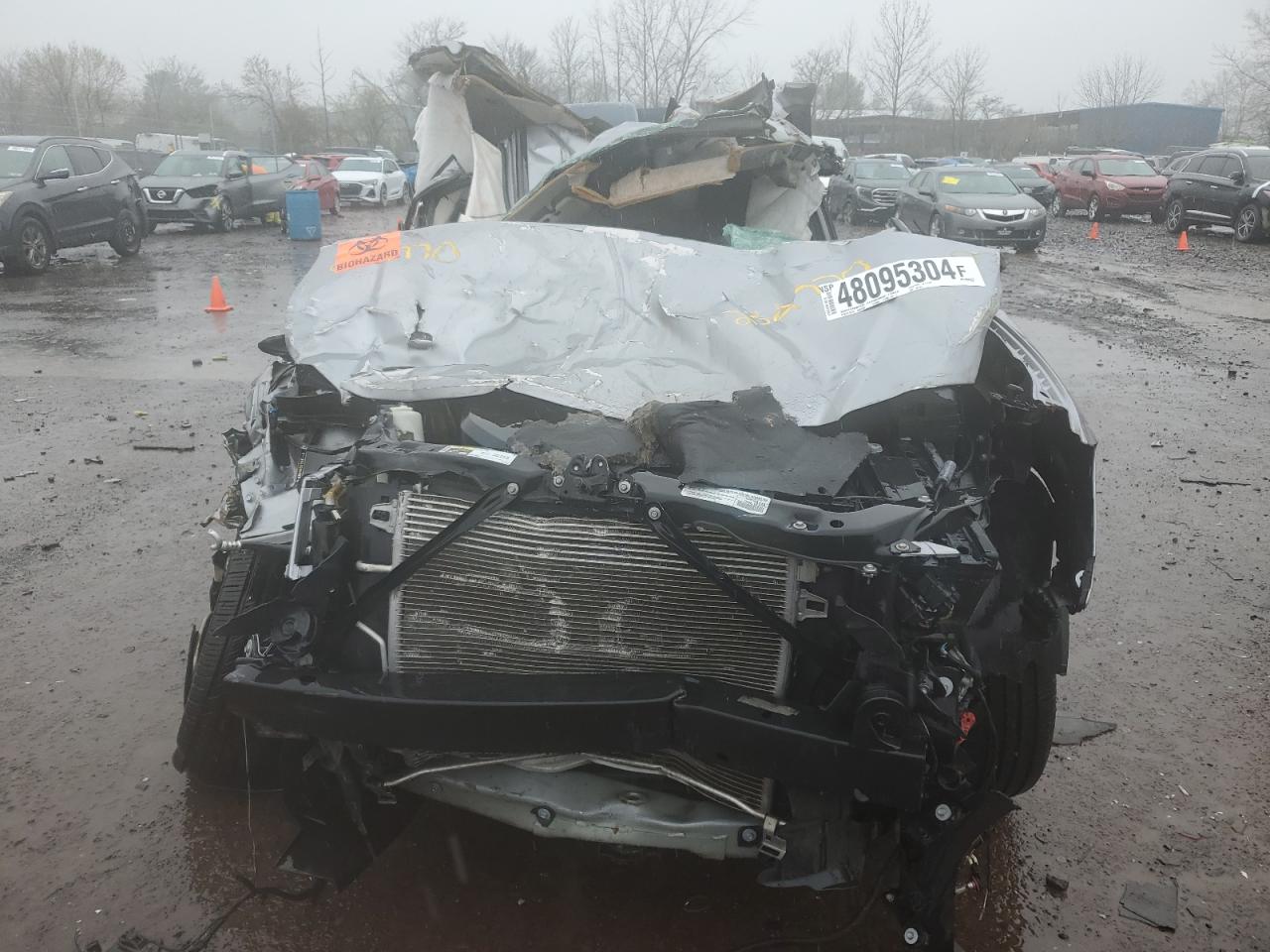 2018 Dodge Caravan VIN 2C4RDGBG5JR191744 Copart auction photo, rollover / all over damage thumbnail 5