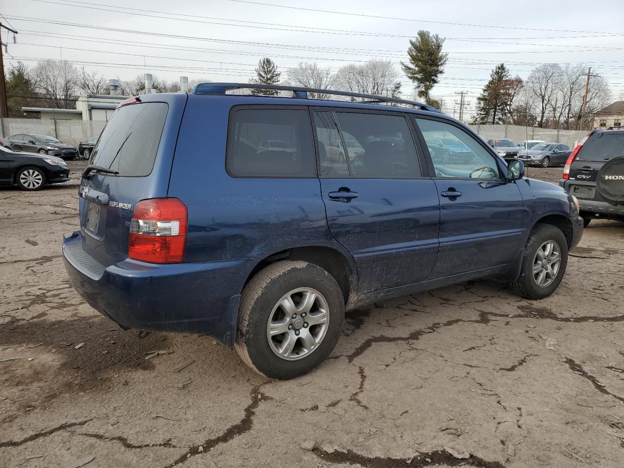 2007 Toyota Highlander VIN JTEEP21A270206883 Copart auction photo, rear end / side damage thumbnail 3
