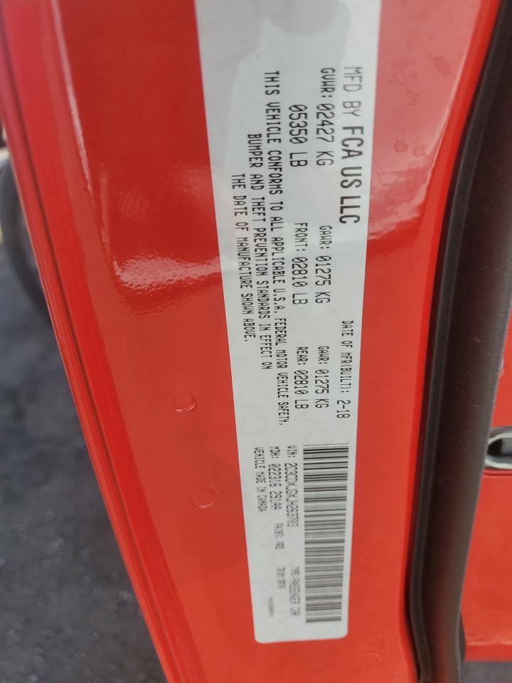 2018 Dodge Charger VIN 2C3CDXJGXJH263703 Copart auction photo, front end damage thumbnail 12