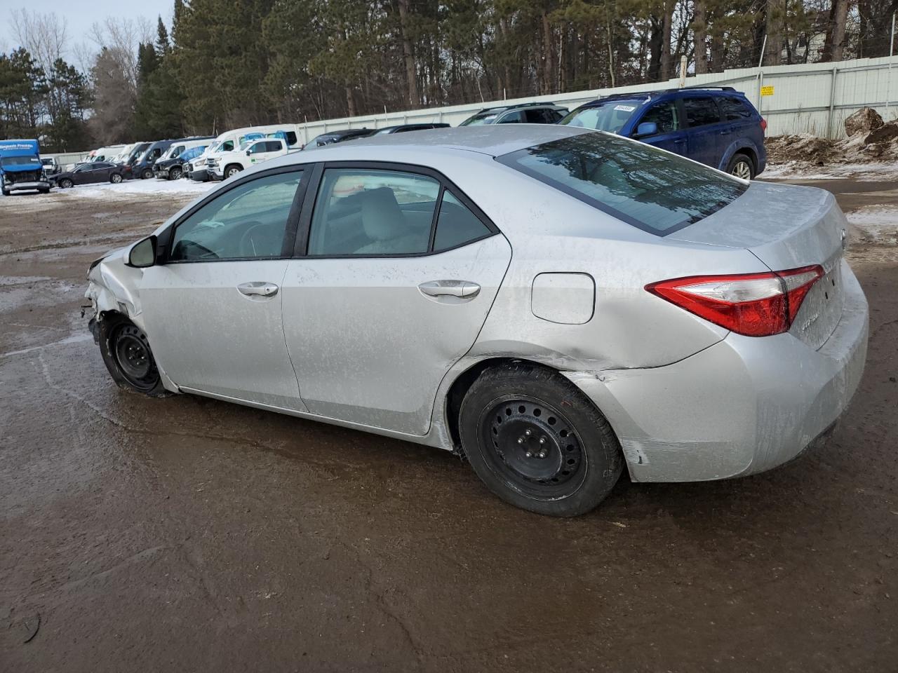 2015 Toyota Corolla VIN 2T1BURHE7FC412626 Copart auction photo, front end / rear end damage thumbnail 2