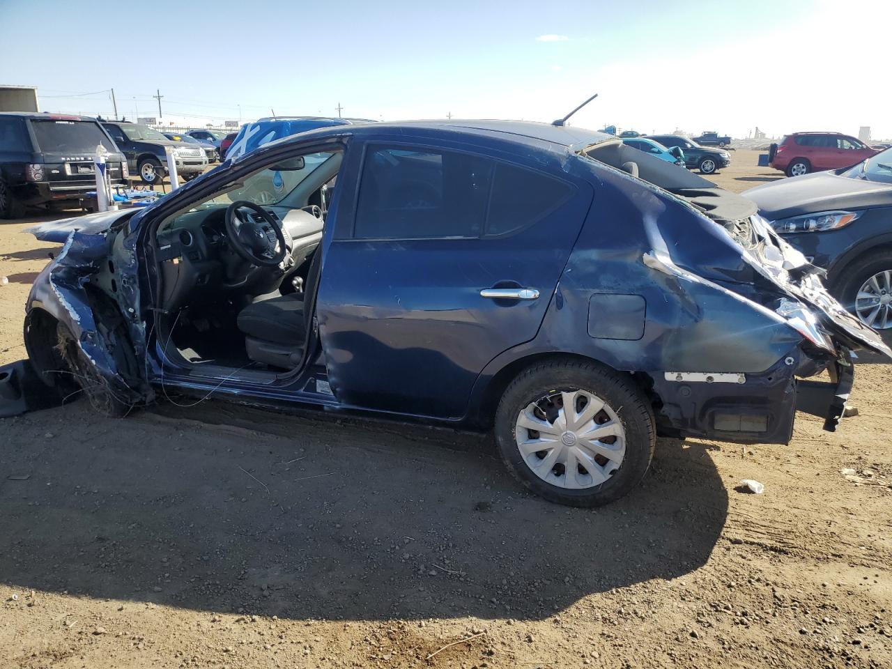 2014 Nissan Versa VIN 3N1CN7AP4EL838340 Copart auction photo, rollover damage thumbnail 2
