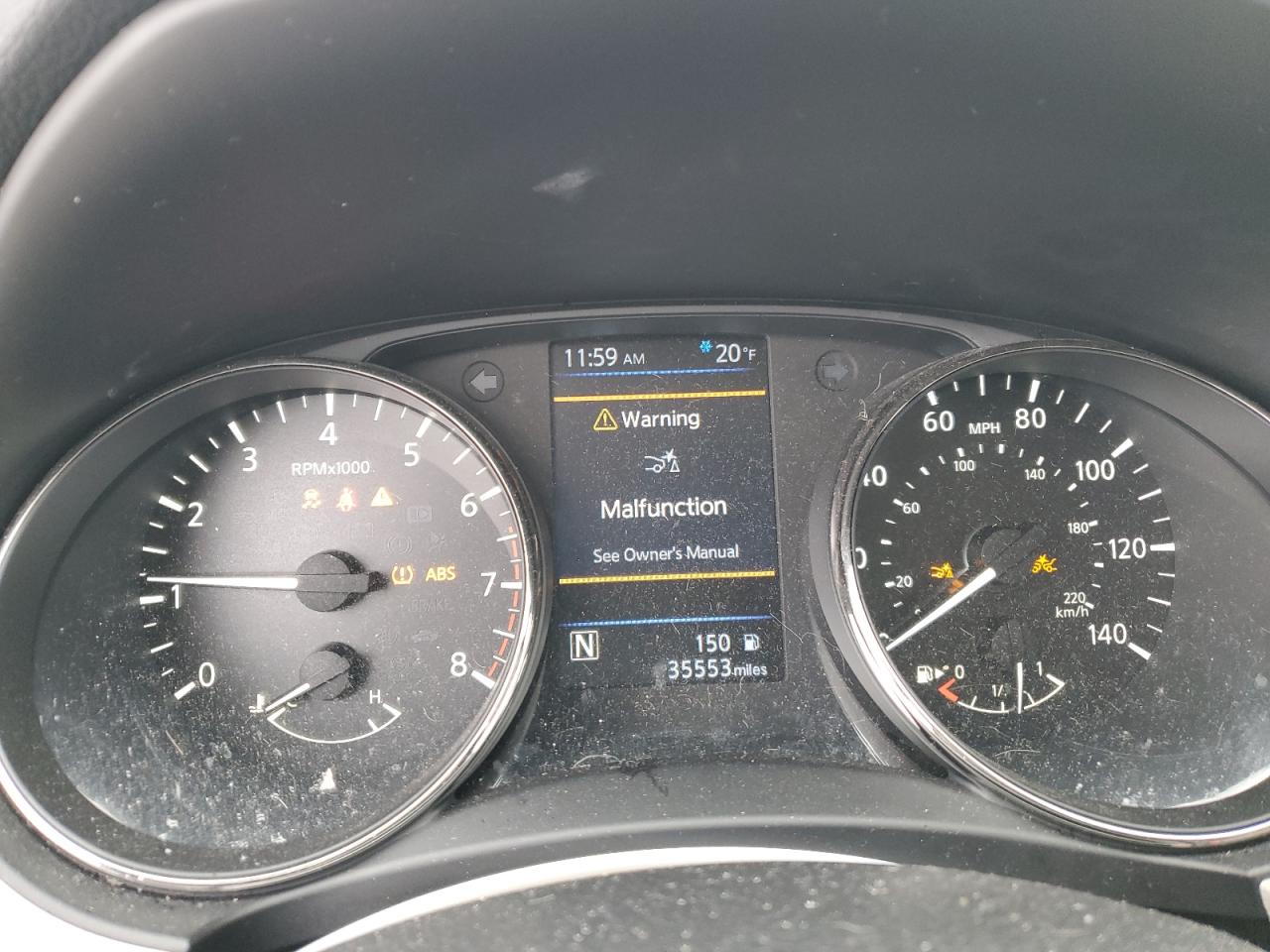 2020 Nissan Rogue VIN JN1BJ1CW3LW390284 Copart auction photo, front end / undercarriage damage thumbnail 9