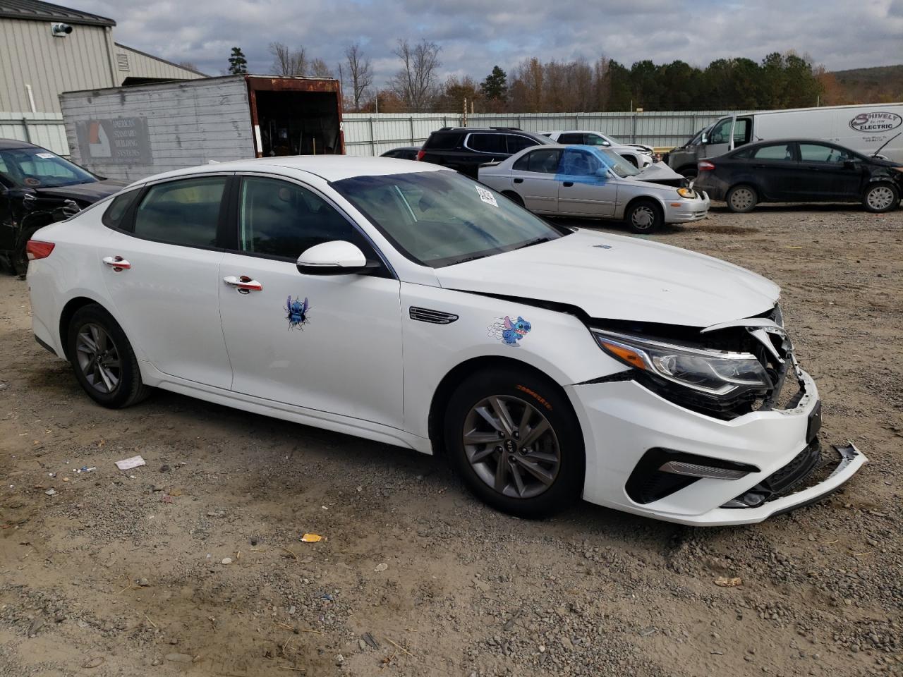 2020 KIA Optima VIN 5XXGT4L37LG395607 Copart auction photo, front end / side damage thumbnail 4