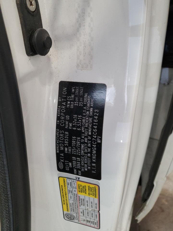 2012 KIA Sedona VIN KNDMG4C74C6416423 Copart auction photo, front end damage thumbnail 14