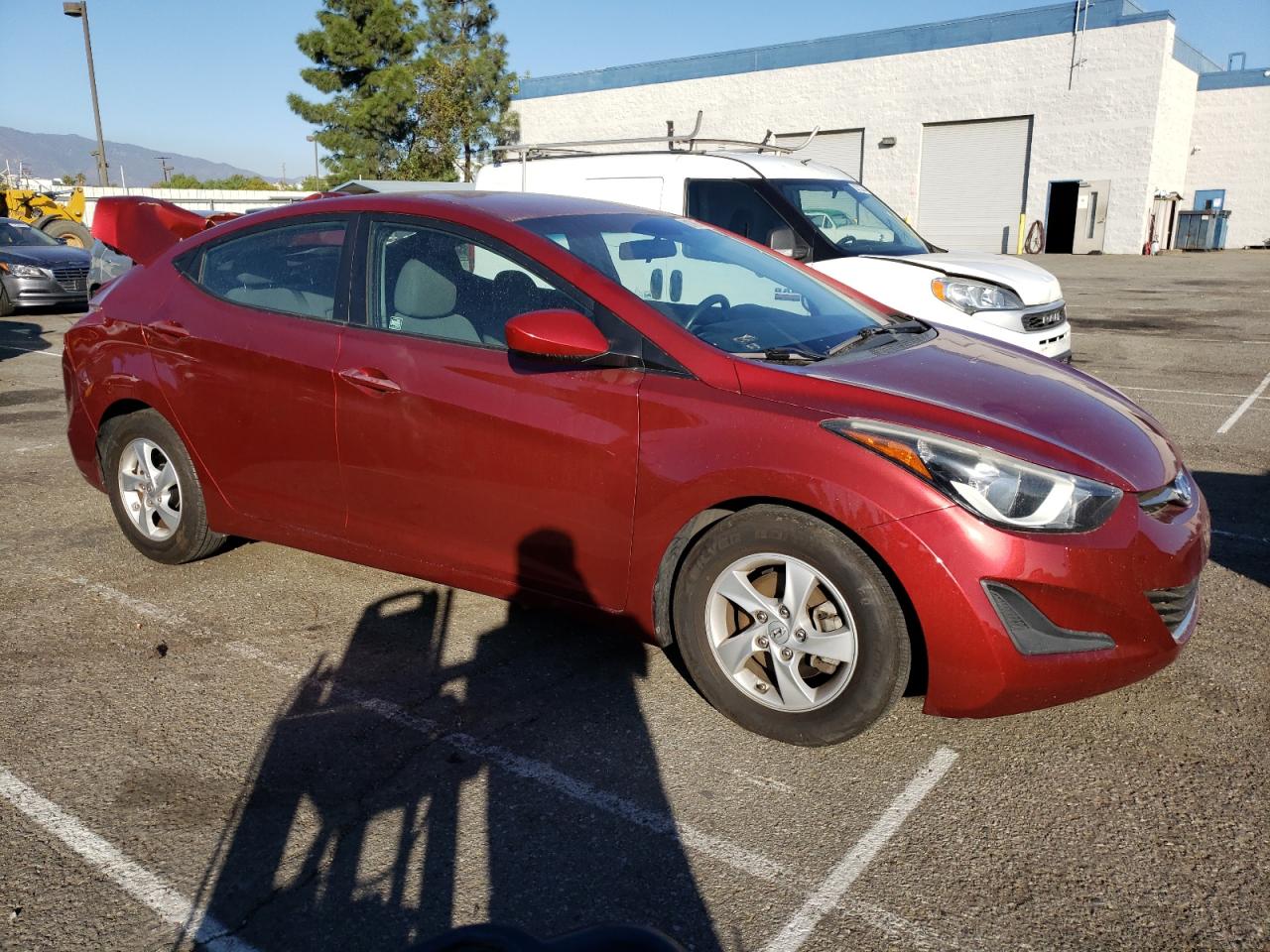 2014 Hyundai Elantra VIN 5NPDH4AE4EH545768 Copart auction photo, rear end damage thumbnail 4