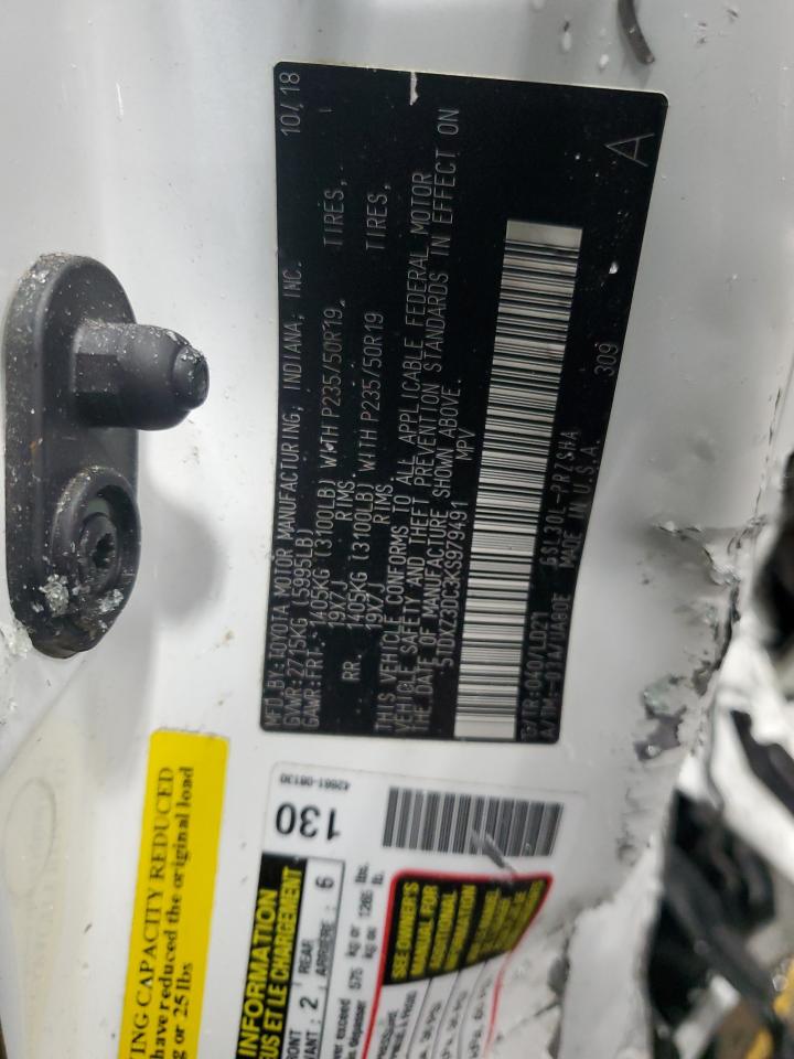 2019 Toyota Sienna VIN 5TDXZ3DC3KS979491 Copart auction photo, front end / side damage thumbnail 16