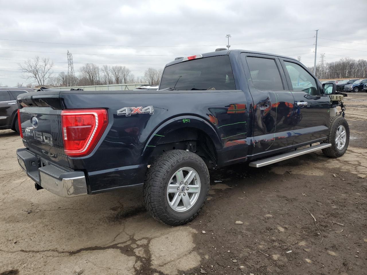 2023 Ford F-150 VIN 1FTFW1E53PKD33780 Copart auction photo, front end / side damage thumbnail 3