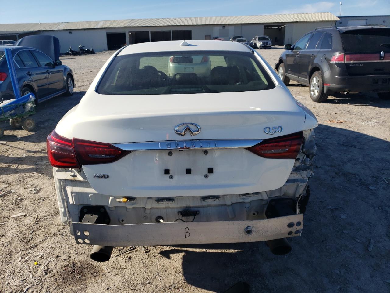 2020 Infiniti Q50 VIN JN1EV7AR2LM255486 Copart auction photo, rear end damage thumbnail 6
