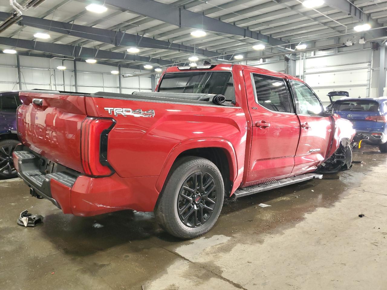 2022 Toyota Tundra VIN 5TFLA5DB5NX034274 Copart auction photo, front end / side damage thumbnail 3