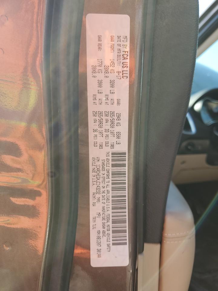 2018 Dodge Durango VIN 1C4RDHEGXJC143232 Copart auction photo, front end damage thumbnail 14