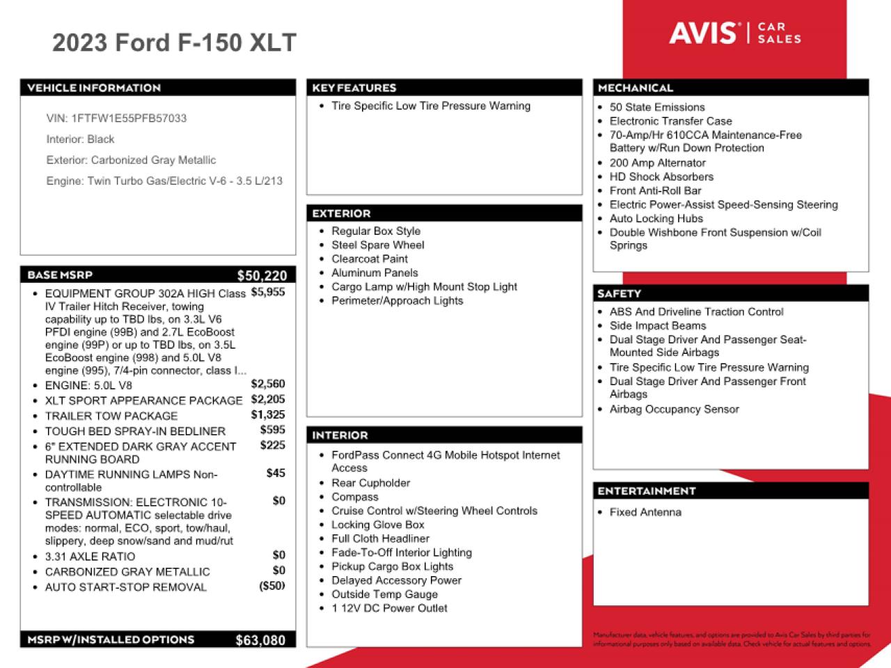 2023 Ford F-150 VIN 1FTFW1E55PFB57033 Copart auction photo, all over damage thumbnail 12