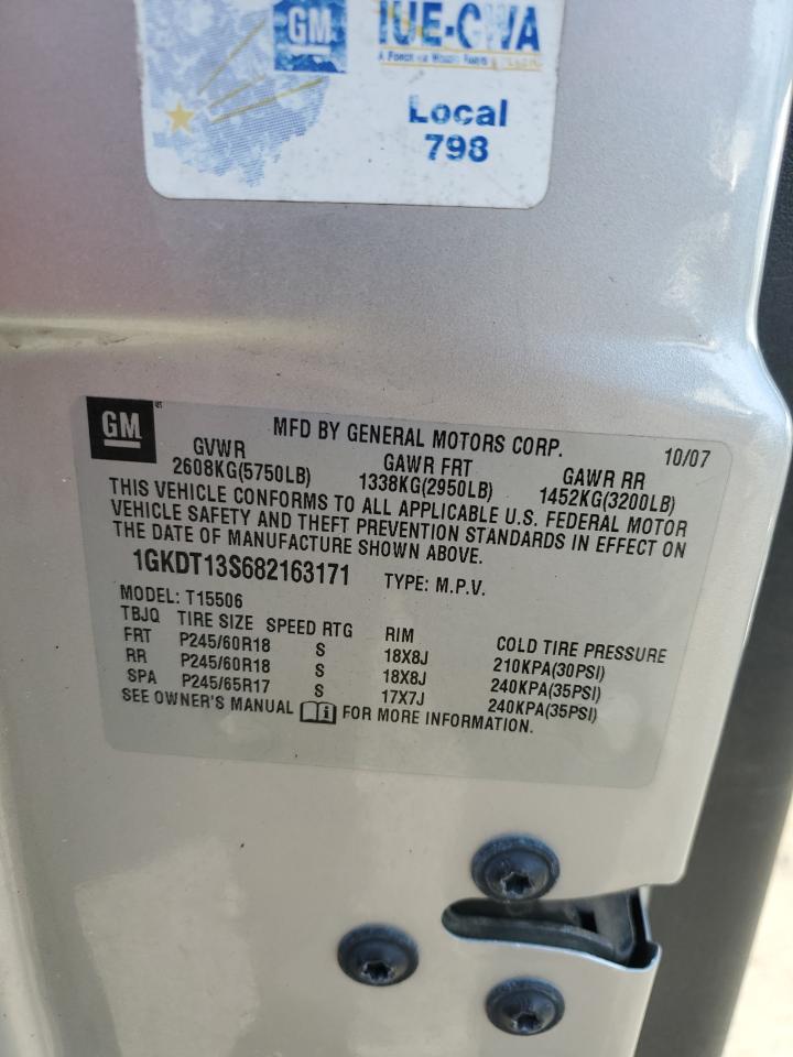 2008 GMC Envoy VIN 1GKDT13S682163171 Copart auction photo, front end damage thumbnail 13
